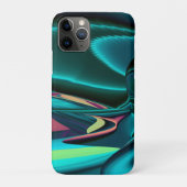未来的抽象芸術3Dメタリックレインボーアート Case-Mate iPhoneケース (裏)
