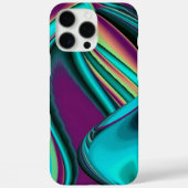 未来的抽象芸術3Dメタリックレインボーアート Case-Mate iPhoneケース (裏面)