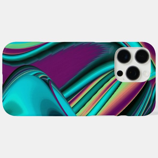 未来的抽象芸術3Dメタリックレインボーアート Case-Mate iPhoneケース (裏面 (横))