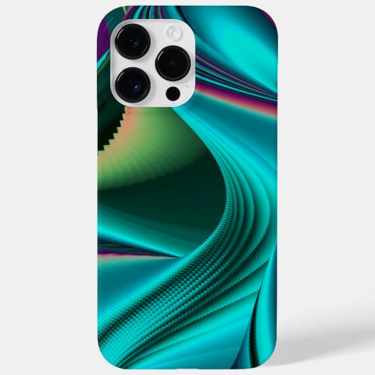 未来的抽象芸術3Dメタリックレインボーアート Case-Mate iPhoneケース (裏面)