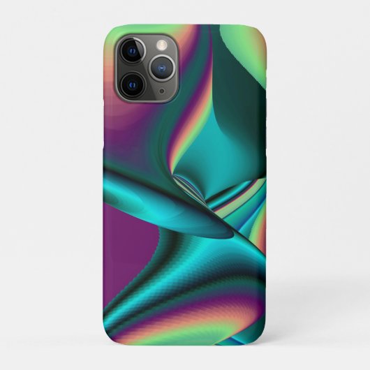 未来的抽象芸術3Dメタリックレインボーアート Case-Mate iPhoneケース (裏)