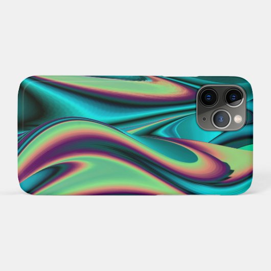 未来的抽象芸術3Dメタリックレインボーアート Case-Mate iPhoneケース (裏面(横))