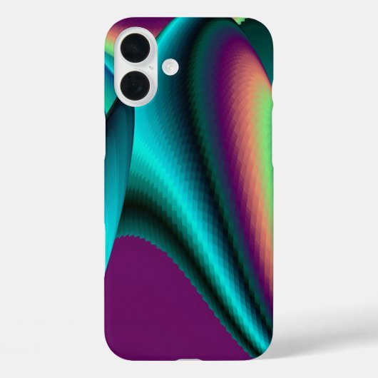 未来的抽象芸術3Dメタリックレインボーアート Case-Mate iPhoneケース (裏面)