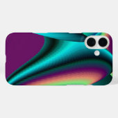 未来的抽象芸術3Dメタリックレインボーアート Case-Mate iPhoneケース (裏面 (横))