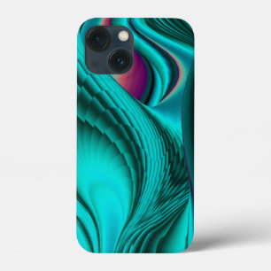 未来的抽象芸術3Dメタリックレインボーアート iPhone 13 MINIケース