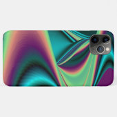 未来的抽象芸術3Dメタリックレインボーアート Case-Mate iPhoneケース (裏面(横))