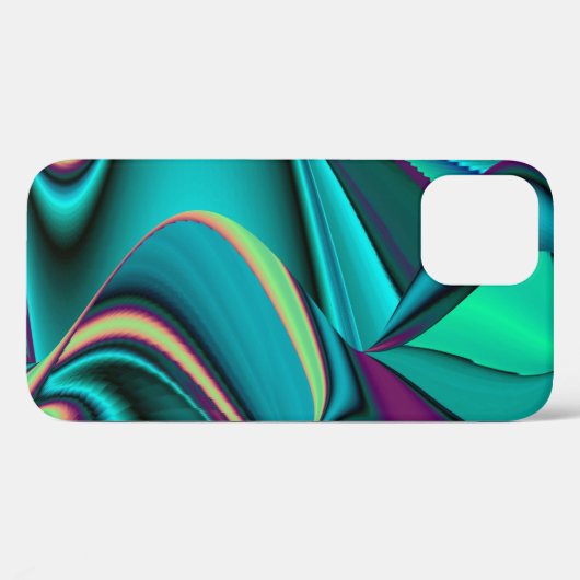 未来的抽象芸術3Dメタリックレインボーアート Case-Mate iPhoneケース (裏面 (横))