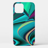 未来的抽象芸術3Dメタリックレインボーアート Case-Mate iPhoneケース (裏面)