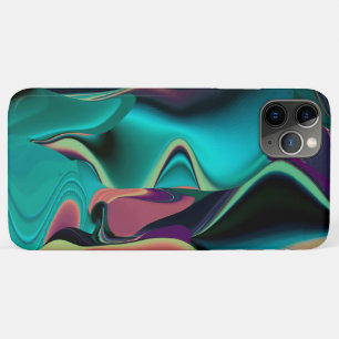 未来的抽象芸術3Dメタリックレインボーアート iPhone 11 PRO MAXケース
