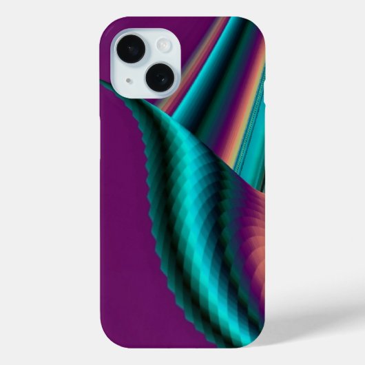 未来的抽象芸術3Dメタリックレインボーアート Case-Mate iPhoneケース (裏面)