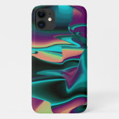 未来的抽象芸術3Dメタリックレインボーアート Case-Mate iPhoneケース (裏面)