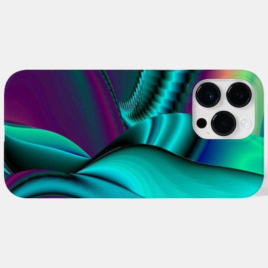 未来的抽象芸術3Dメタリックレインボーアート Case-Mate iPhoneケース (裏面 (横))