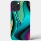 未来的抽象芸術3Dメタリックレインボーアート Case-Mate iPhoneケース (裏面)