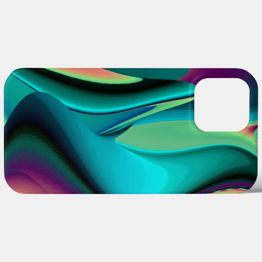未来的抽象芸術3Dメタリックレインボーアート Case-Mate iPhoneケース (裏面 (横))