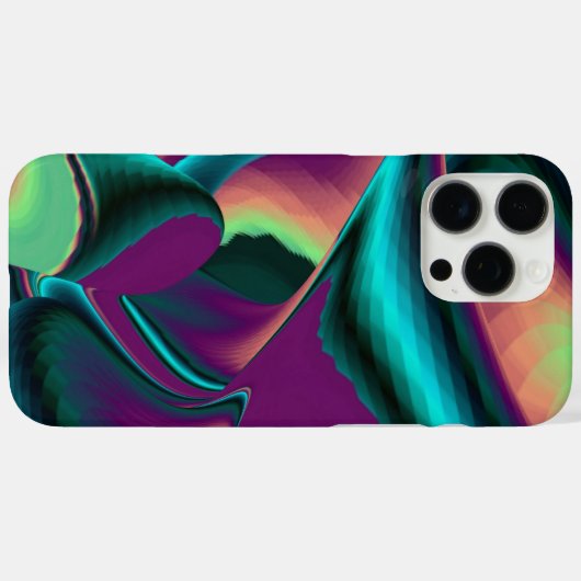 未来的抽象芸術3Dメタリックレインボーアート Case-Mate iPhoneケース (裏面 (横))