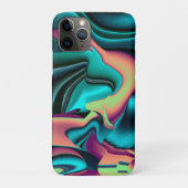 未来的抽象芸術3Dメタリックレインボーアート Case-Mate iPhoneケース (裏)