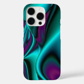 未来的抽象芸術3Dメタリックレインボーアート Case-Mate iPhoneケース (裏面)