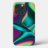 未来的抽象芸術3Dメタリックレインボーアート Case-Mate iPhoneケース (裏面)
