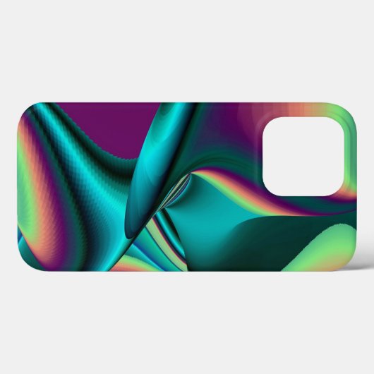 未来的抽象芸術3Dメタリックレインボーアート Case-Mate iPhoneケース (裏面 (横))