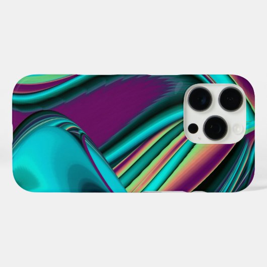 未来的抽象芸術3Dメタリックレインボーアート Case-Mate iPhoneケース (裏面 (横))