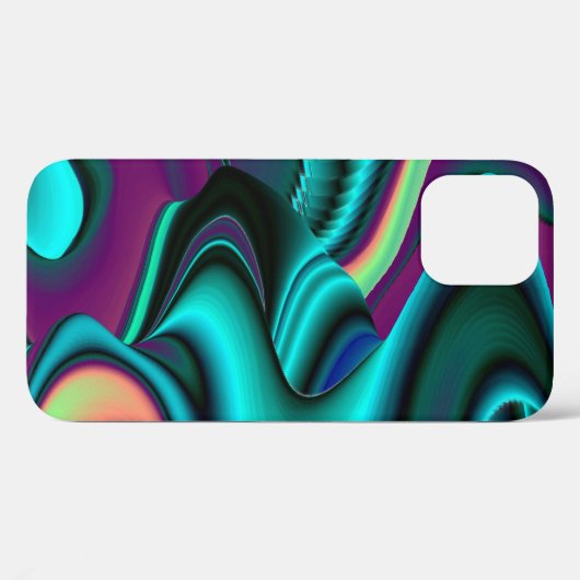 未来的抽象芸術3Dメタリックレインボーアート Case-Mate iPhoneケース (裏面 (横))