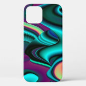 未来的抽象芸術3Dメタリックレインボーアート Case-Mate iPhoneケース (裏面)