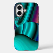 未来的抽象芸術3Dメタリックレインボーアート Case-Mate iPhoneケース (裏面)