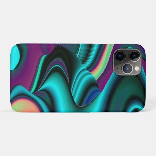未来的抽象芸術3Dメタリックレインボーアート Case-Mate iPhoneケース (裏面(横))