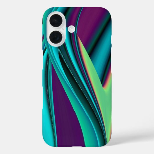 未来的抽象芸術3Dメタリックレインボーアート Case-Mate iPhoneケース (裏面)