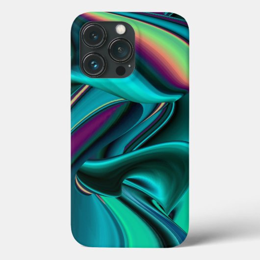 未来的抽象芸術3Dメタリックレインボーアート Case-Mate iPhoneケース (裏面)