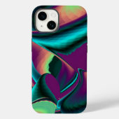 未来的抽象芸術3Dメタリックレインボーアート Case-Mate iPhoneケース (裏面)