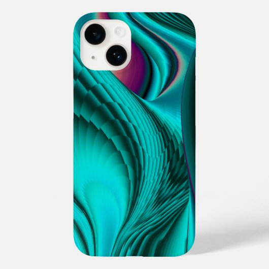 未来的抽象芸術3Dメタリックレインボーアート Case-Mate iPhoneケース (裏面)