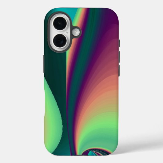 未来的抽象芸術3Dメタリックレインボーアート Case-Mate iPhoneケース (裏面)