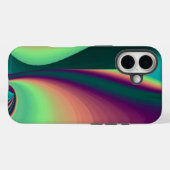 未来的抽象芸術3Dメタリックレインボーアート Case-Mate iPhoneケース (裏面 (横))
