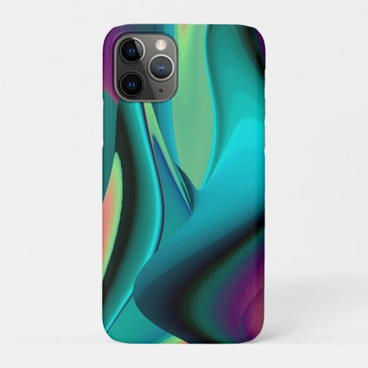 未来的抽象芸術3Dメタリックレインボーアート Case-Mate iPhoneケース (裏)