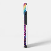 未来的虹彩像素闪耀渐变奢华手机壳M iPhoneケース (左側面)