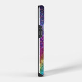 未来的虹彩像素闪耀渐变奢华手机壳M iPhoneケース (右側面)