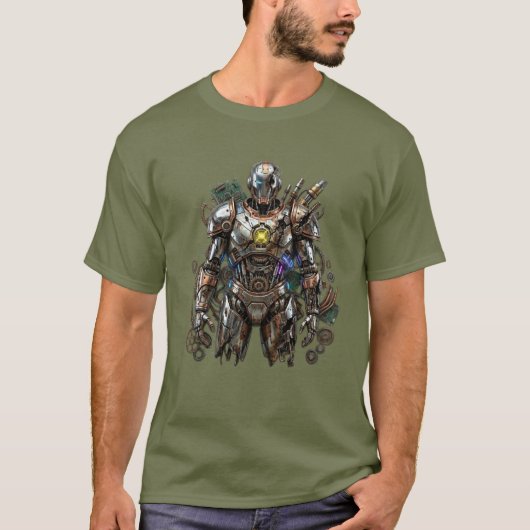 未来的装甲ロボット - ハイテクTシャツ Tシャツ (正面)