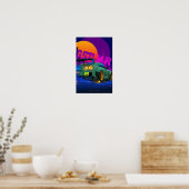 未来的通りレーサーGTRアートプリント ポスター (キッチン)