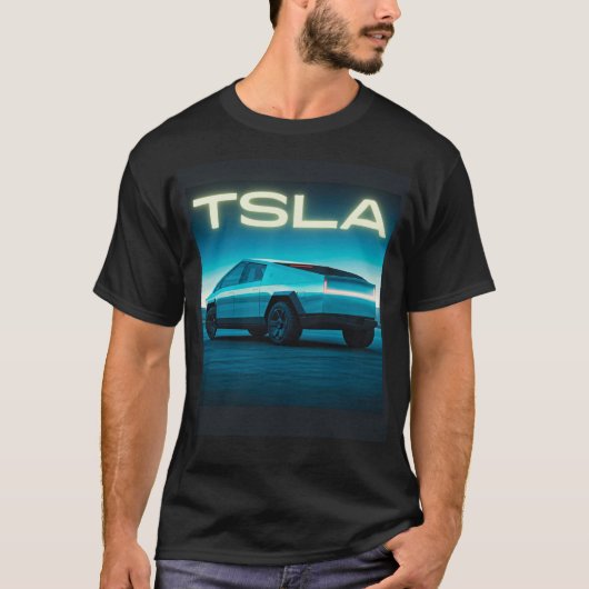 未来的電気自動車ライトトラック Tシャツ (正面)
