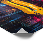 未来的鮮やかなネオンナイトシチュエッチ ポスター (角)