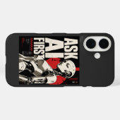 未来的AIロボットヒューマノイドテクノロジーデザイン Case-Mate iPhoneケース (裏面 (横))