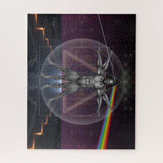 未来的Sci-Fiファンタジー人間技術 ジグソーパズル (縦)