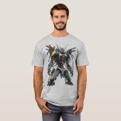 未来的Sci-Fiロボカラフルット Tシャツ (正面フル)