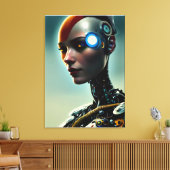 未来的SFサイボーグマンウォールアート キャンバスプリント (インサイチュ (リビング))