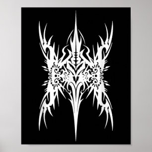 未来的Sigil Butteryfly Cyber Tattoo Cybersigi ポスター