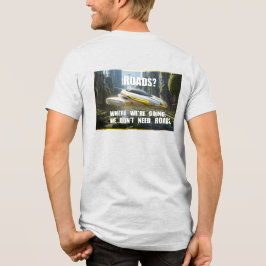 未来的Tシャツ。飛んでいる車 トライブレンドＴシャツ