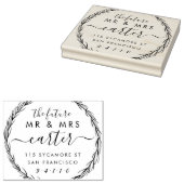 未来素朴のミセス結婚差出人住所 ラバースタンプ (押印)