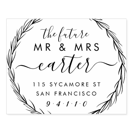 未来素朴のミセス結婚差出人住所 ラバースタンプ (インプリント)