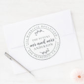 未来素朴のミセス・オフブラック差出人住所 ラウンドシール (封筒)